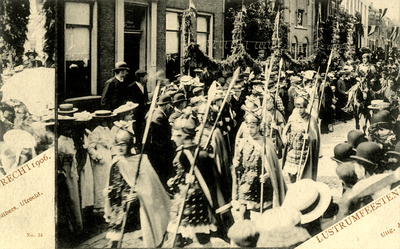 220642 Afbeelding van de maskeradeoptocht met als thema De triomftocht van Germanicus binnen Rome in 17 na Chr. ter ...